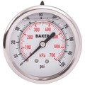 Baker Instruments AHNC-100P Pressure Gauge, 0-100 PSI AHNC-100P